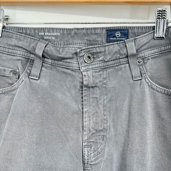 Adriano Goldschmied AG Men's The Graduate Tailored Leg Gray Pants Jeans 31x34 - Picture 4 of 7